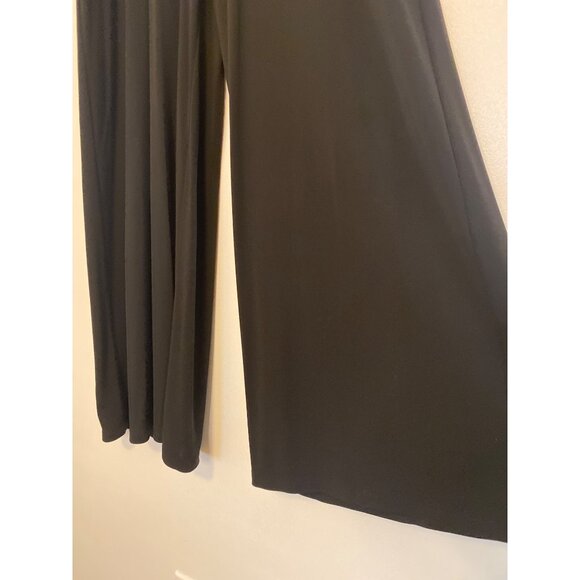 Liz Claiborne Women's Black Wide Leg Pants 1X Stretch Blend Polyester - Picture 2 of 5
